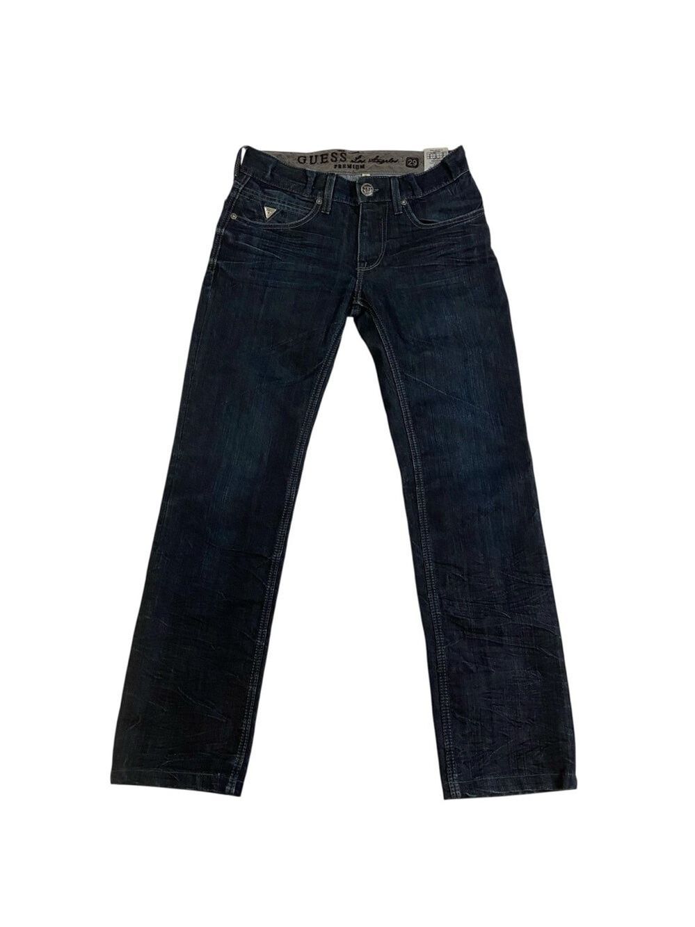 Guess Premium denim Lincoln Slim Straight style dark blue men’s jeans size 29R